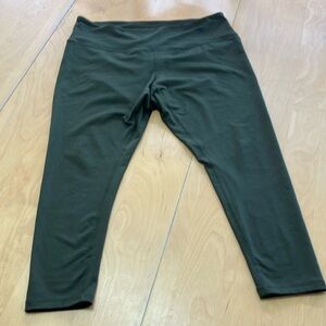 HIGH WAISTED ZELLA LEGGINGS OLIVE‎ GREEN SIZE XL GOOD CONDITION